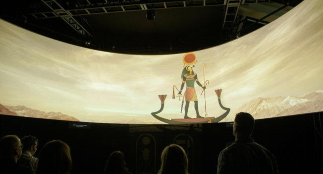 Large Curved Screen for Immersive Museum Display