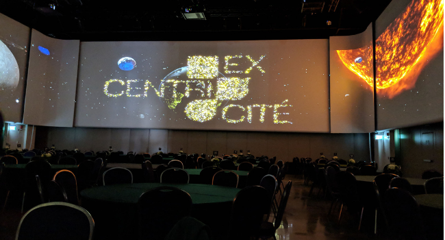 Creating an Immersive Learning Environment with Giant Motorized Screens